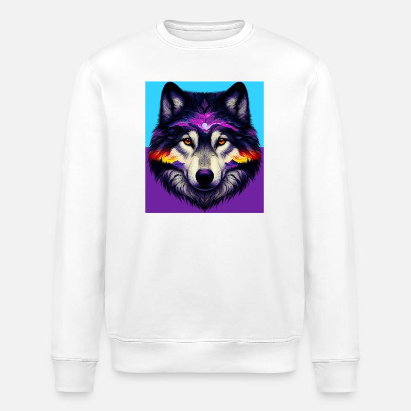 Wolf - Stanley/Stella Unisex Bio-Sweatshirt ROLLER - Weiß