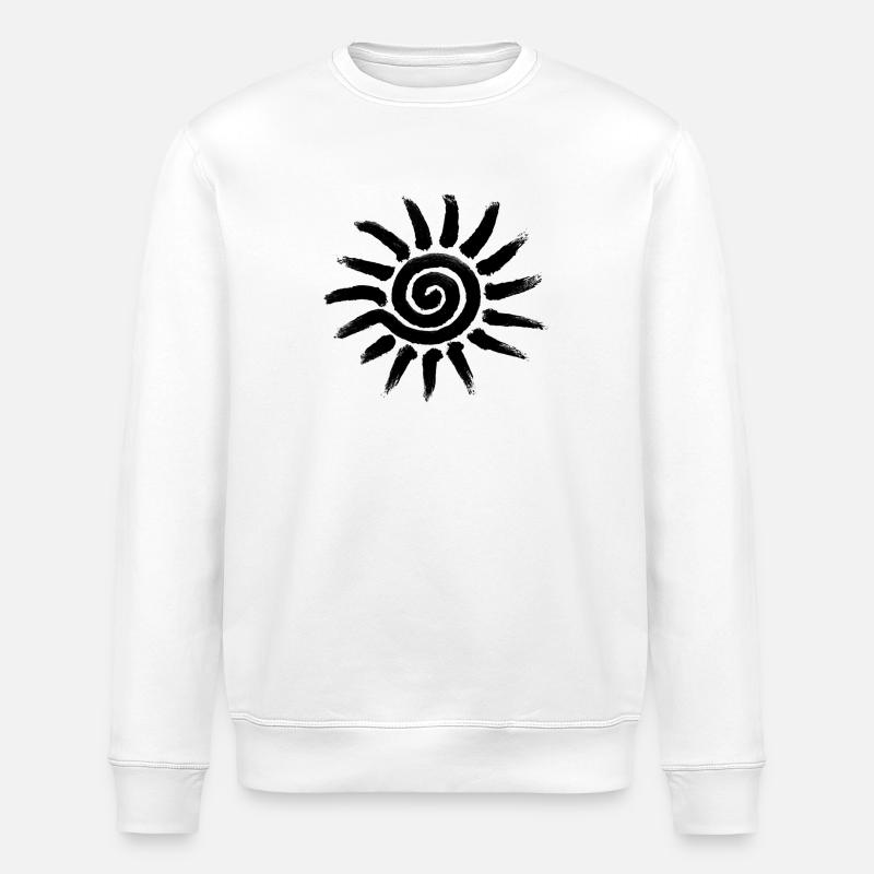 Stammes-Sonnensymbol - Stanley/Stella Unisex Bio-Sweatshirt ROLLER - Weiß