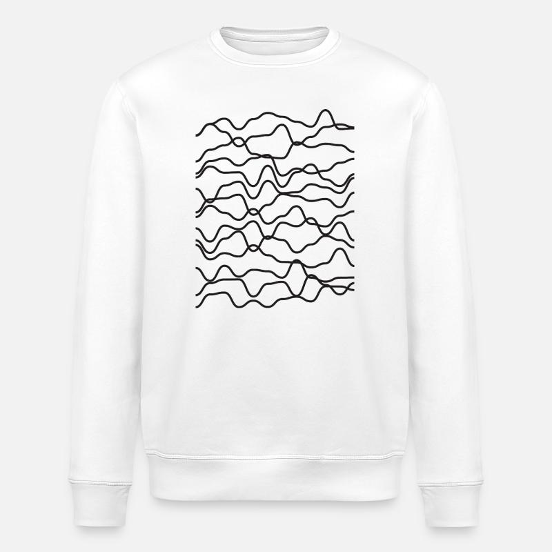 Wellenlinien-Tessellation - Stanley/Stella Unisex Bio-Sweatshirt ROLLER - Weiß