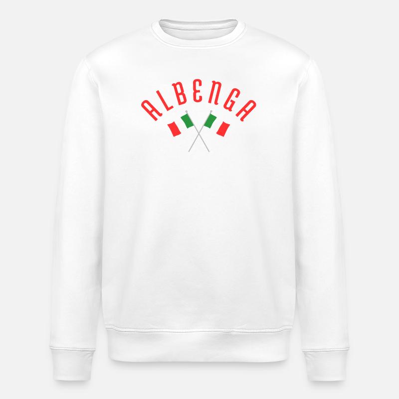 Blason du drapeau italien Albenga - Sweat bio ROLLER Stanley/Stella Unisexe - blanc
