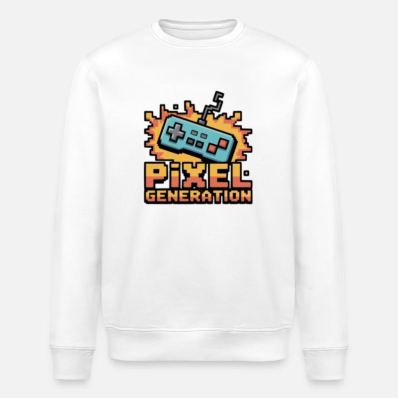 Pixel Generation Konsole - Stanley/Stella Unisex Bio-Sweatshirt ROLLER - Weiß