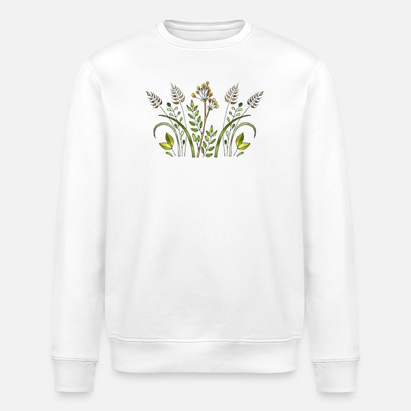 Blumen - Stanley/Stella Unisex Bio-Sweatshirt ROLLER - Weiß