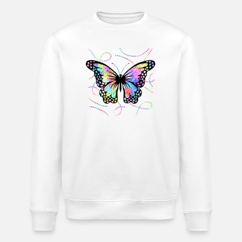 Schmetterling - Stanley/Stella Unisex Bio-Sweatshirt ROLLER - Weiß
