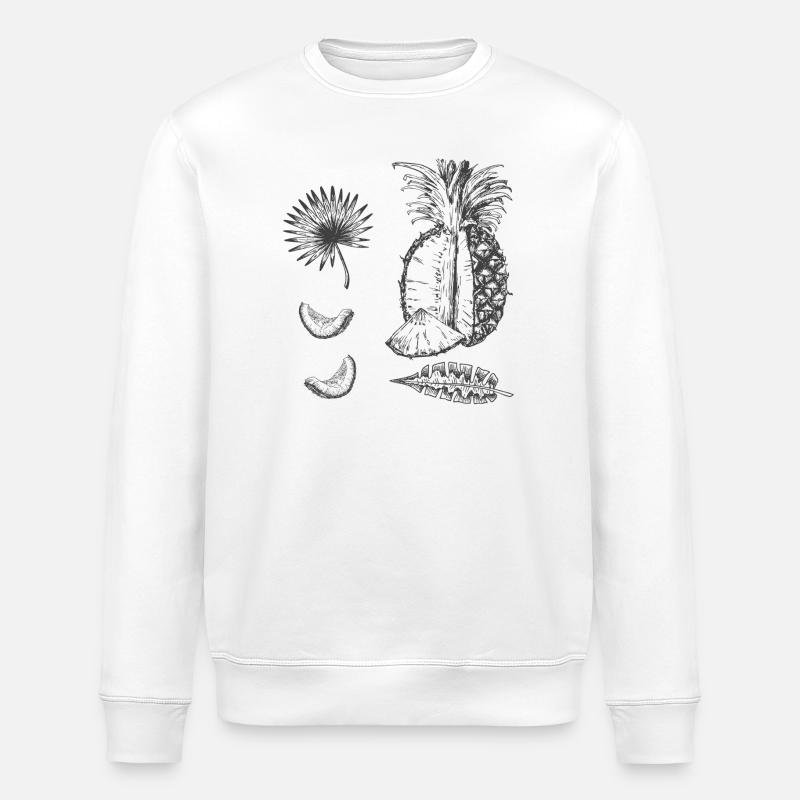  Ananas - Stanley/Stella Unisex Bio-Sweatshirt ROLLER - Weiß