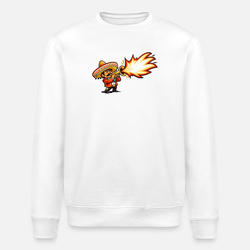 Tempête de feu mariachi - Sweat bio ROLLER Stanley/Stella Unisexe - blanc