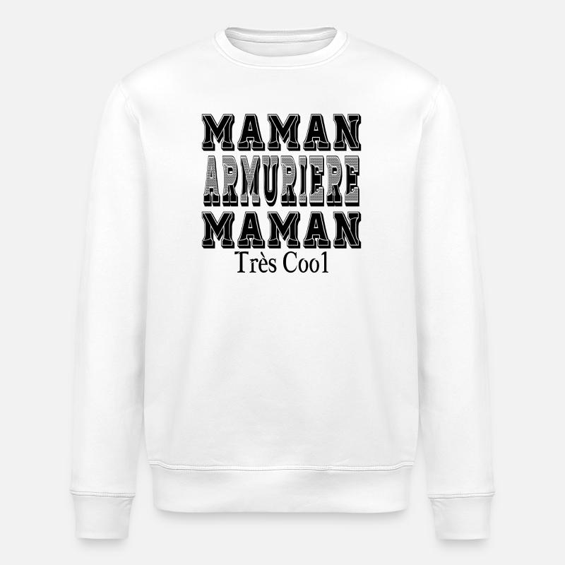 Maman Armurière Maman Très Cool - Sweat bio ROLLER Stanley/Stella Unisexe - blanc