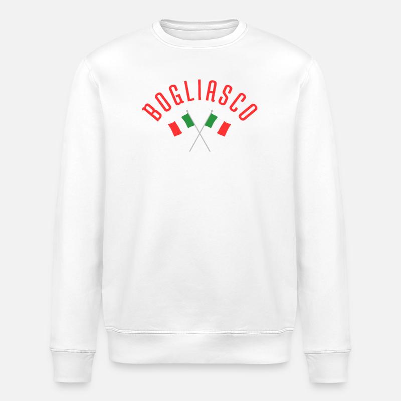 Bogliasco a franchi les drapeaux italiens - Sweat bio ROLLER Stanley/Stella Unisexe - blanc