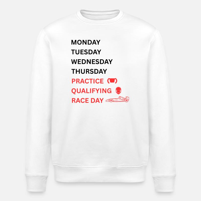 Rennpraxis Qualifying Race Day - Stanley/Stella Unisex Bio-Sweatshirt ROLLER - Weiß