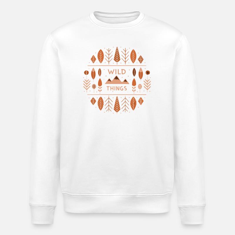 Naturmuster des Wildwaldes - Stanley/Stella Unisex Bio-Sweatshirt ROLLER - Weiß