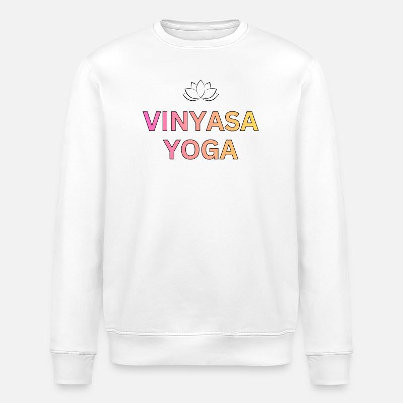Vinyasa Yoga Farbverlauf - Stanley/Stella Unisex Bio-Sweatshirt ROLLER - Weiß