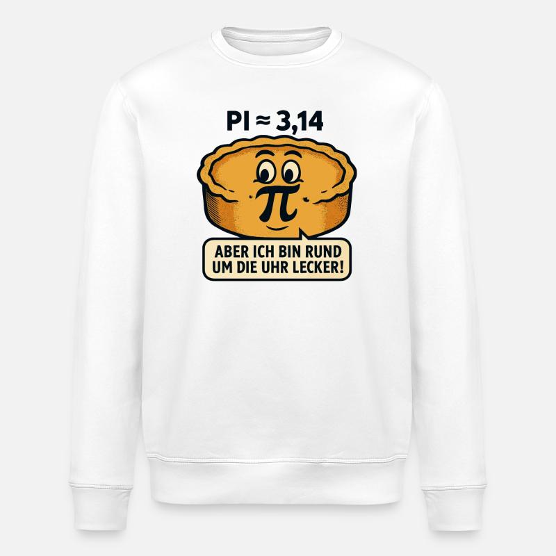 Pi-Day-Mathe-Kuchen - Stanley/Stella Unisex Bio-Sweatshirt ROLLER - Weiß