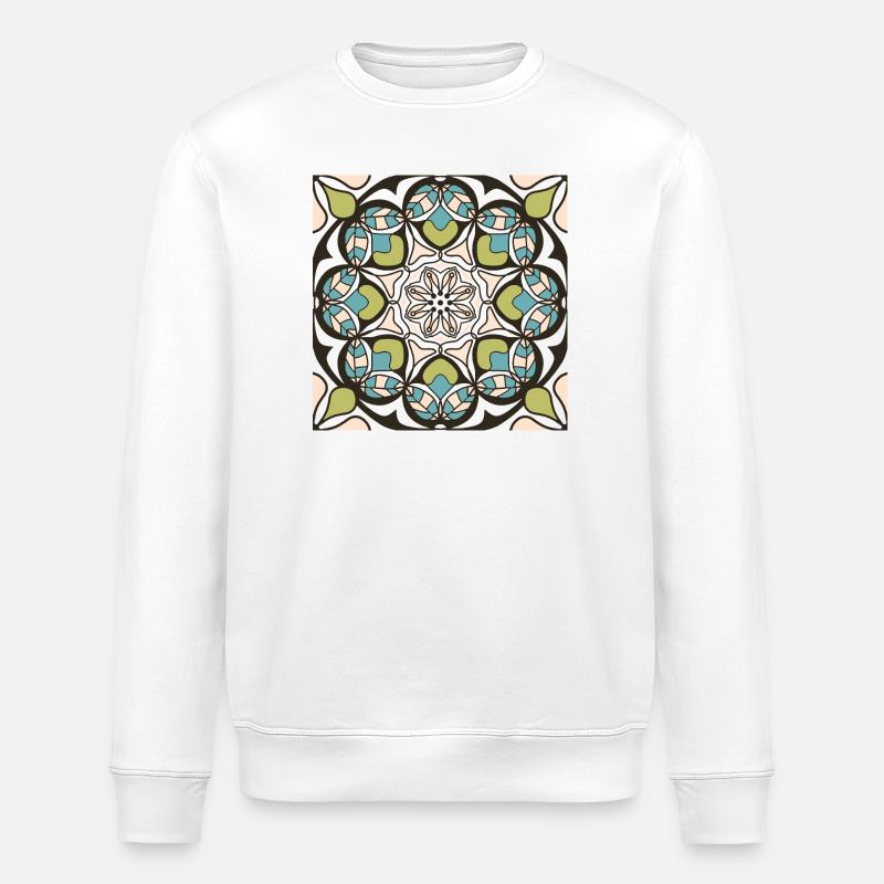 Frühlings Mandala - Stanley/Stella Unisex Bio-Sweatshirt ROLLER - Weiß