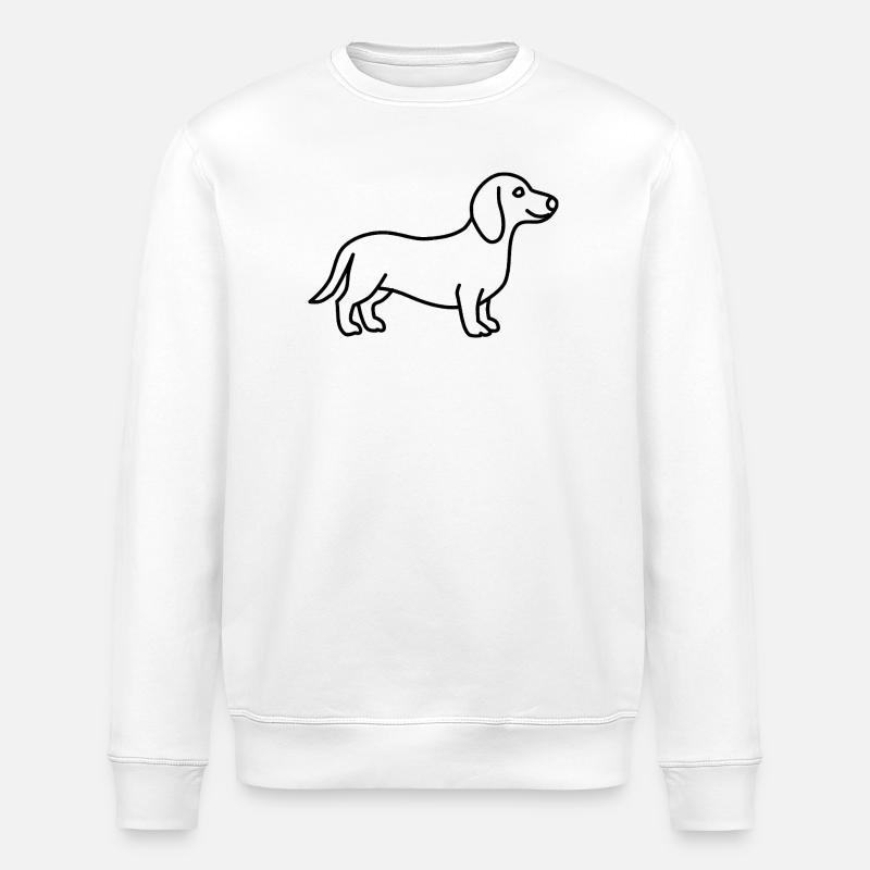 Courbe de niveau teckel - Sweat bio ROLLER Stanley/Stella Unisexe - blanc