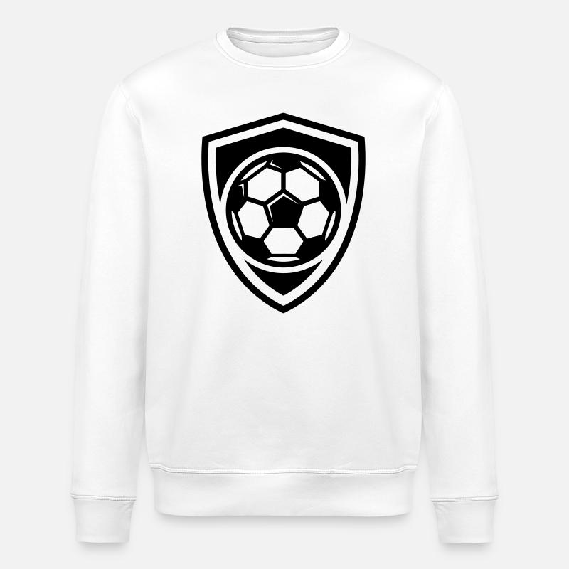 Fussball Wappen Schild - Stanley/Stella Unisex Bio-Sweatshirt ROLLER - Weiß