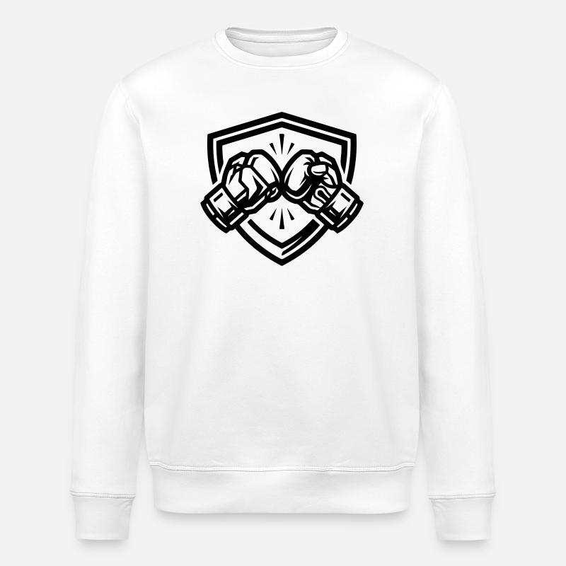 Boxhandschuhe Wappen - Stanley/Stella Unisex Bio-Sweatshirt ROLLER - Weiß