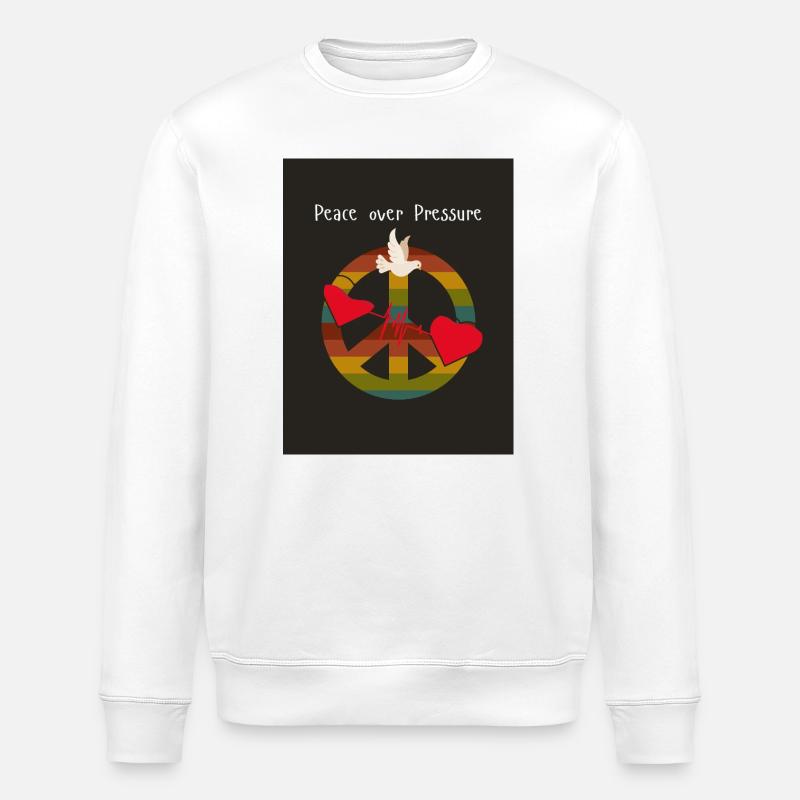 Peace_over_Pressure - Stanley/Stella Unisex Bio-Sweatshirt ROLLER - Weiß