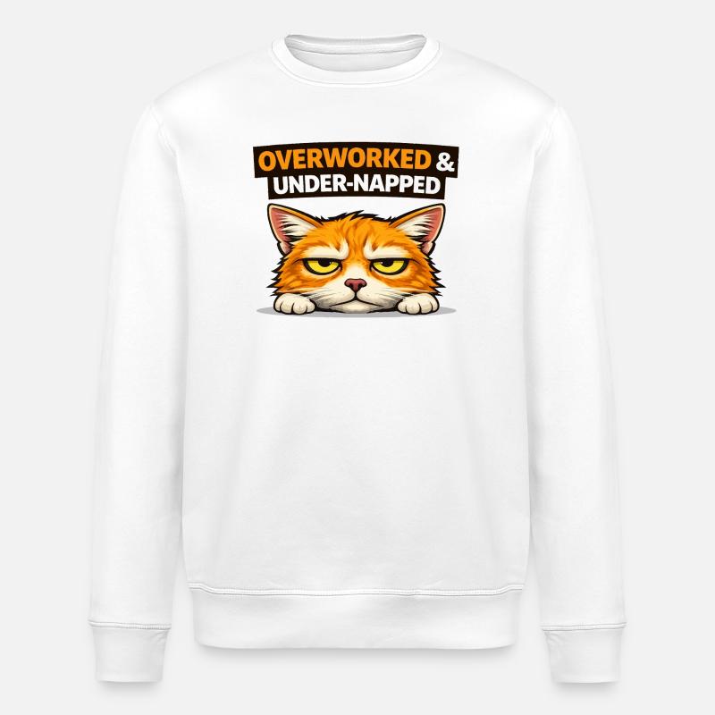 Surmené et sous-dormi - Sweat bio ROLLER Stanley/Stella Unisexe - blanc