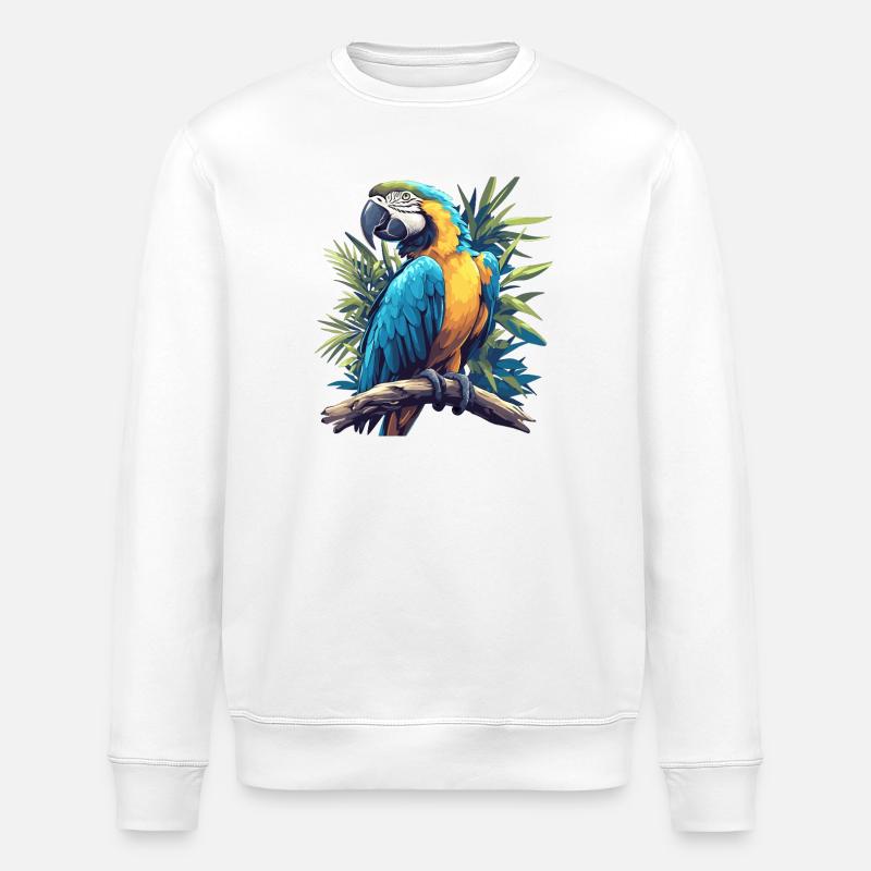 Macaw's Era - Stanley/Stella ROLLER Unisex Organic Sweatshirt - white