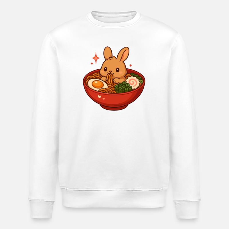 Lapin aux nouilles, ramen, kawaii lapin - Sweat bio ROLLER Stanley/Stella Unisexe - blanc
