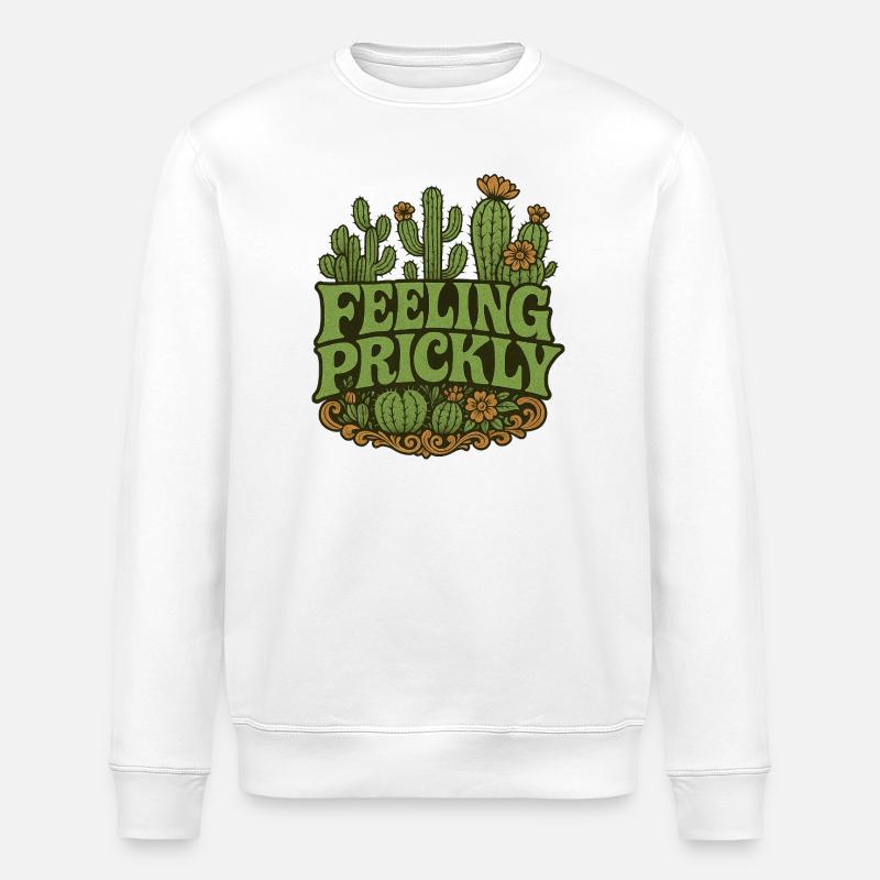 Cactus Pride: Feeling Prickly - Stanley/Stella ROLLER Unisex Organic Sweatshirt - white