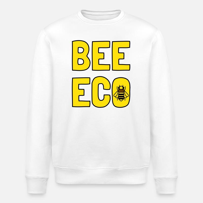 Bee Eco Abeille Jaune Pollen - Sweat bio ROLLER Stanley/Stella Unisexe - blanc
