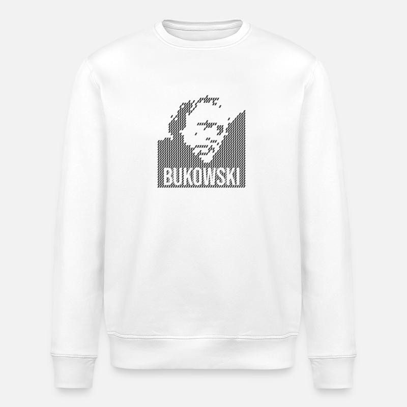 Charles Bukowski Conception du portrait - Sweat bio ROLLER Stanley/Stella Unisexe - blanc