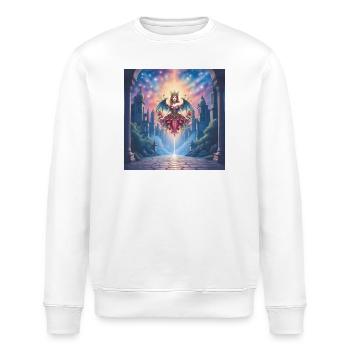 Geflügelte Königin im Himmlischen Portal - Stanley/Stella Unisex Bio-Sweatshirt ROLLER - Weiß - Vorne - Nik (191cm)