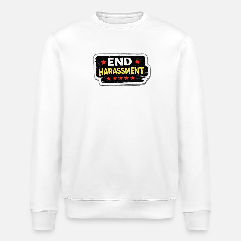 End Harassment Awareness Activist Sticker - Sweat bio ROLLER Stanley/Stella Unisexe - blanc