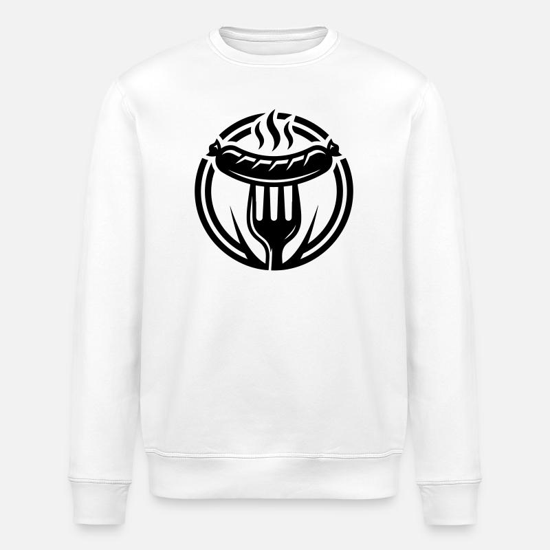 Wurst Bratwurst Symbol - Stanley/Stella Unisex Bio-Sweatshirt ROLLER - Weiß