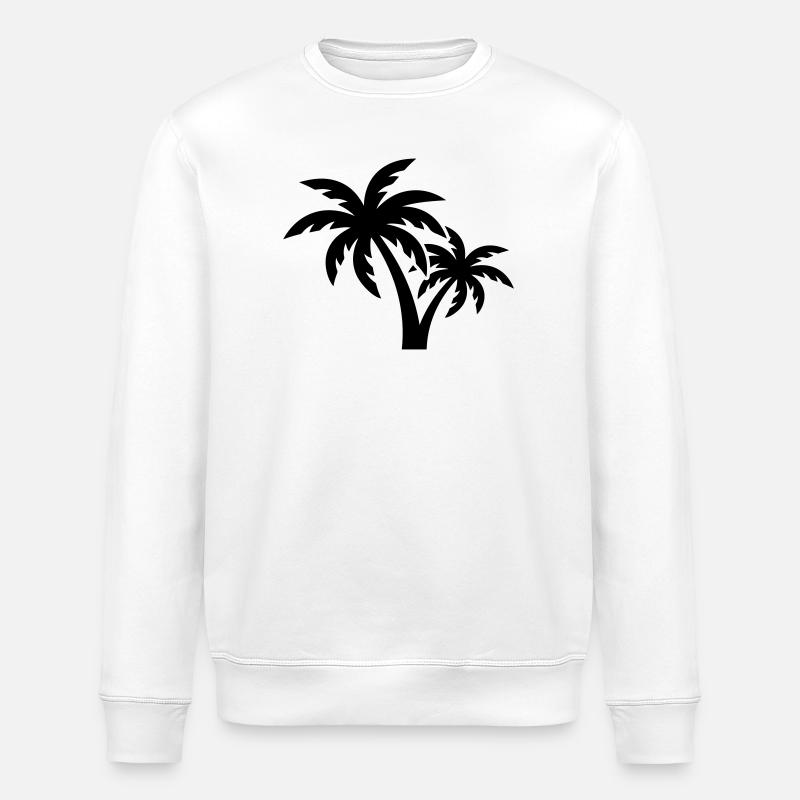 Palmen Symbol - Stanley/Stella Unisex Bio-Sweatshirt ROLLER - Weiß