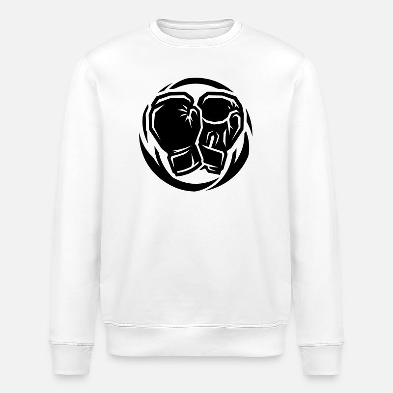 Icône des gants de boxe - Sweat bio ROLLER Stanley/Stella Unisexe - blanc