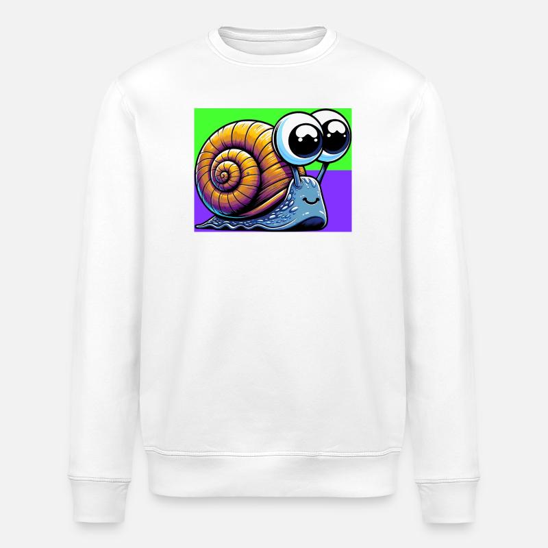 Schnecke - Stanley/Stella Unisex Bio-Sweatshirt ROLLER - Weiß