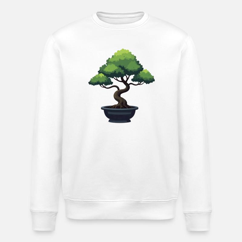 Bonsai Baum - Stanley/Stella Unisex Bio-Sweatshirt ROLLER - Weiß