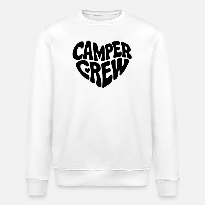 Camper crew heart - Stanley/Stella ROLLER Unisex Organic Sweatshirt - white