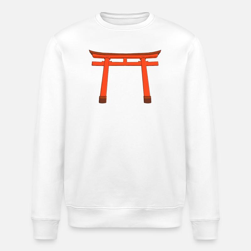 Lebendiges Torii-Tor - Stanley/Stella Unisex Bio-Sweatshirt ROLLER - Weiß