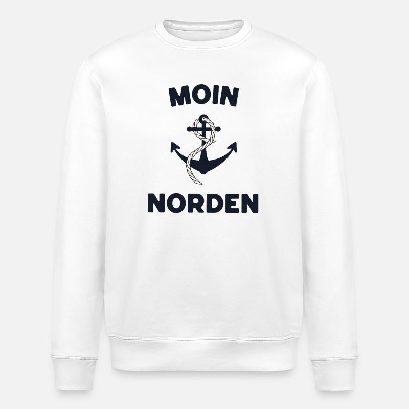 Moin Norden – Conception d’ancres maritimes - Sweat bio ROLLER Stanley/Stella Unisexe - blanc