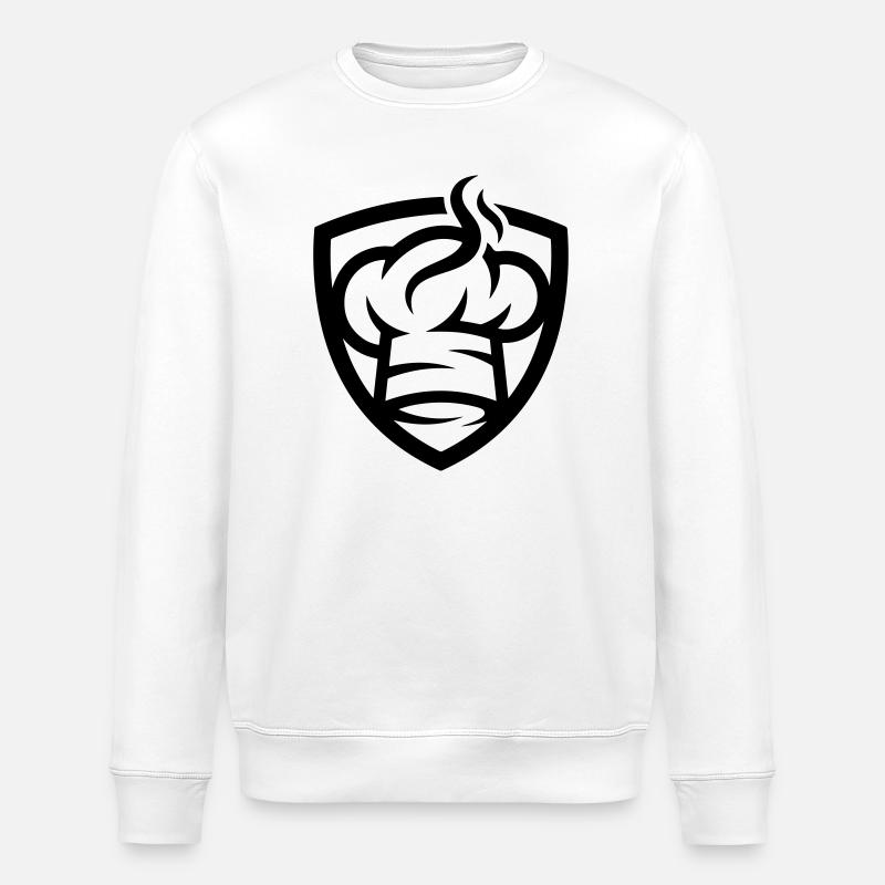 Chef's Hat Icon Chef - Stanley/Stella ROLLER Unisex Organic Sweatshirt - white