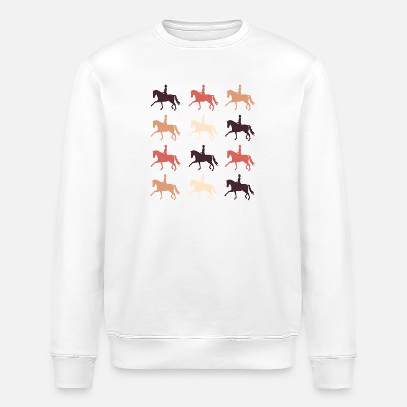 Dressurpferd - Stanley/Stella Unisex Bio-Sweatshirt ROLLER - Weiß