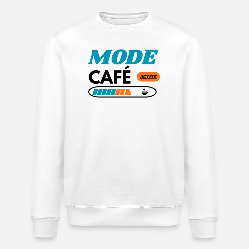 Mode Active Palette Teal Orange - Stanley/Stella ROLLER Unisex Organic Sweatshirt - white