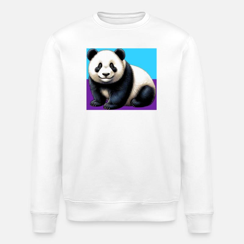Panda - Stanley/Stella Unisex Bio-Sweatshirt ROLLER - Weiß