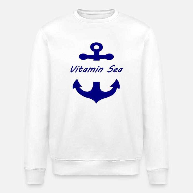 Vitamine-Mer - Sweat bio ROLLER Stanley/Stella Unisexe - blanc