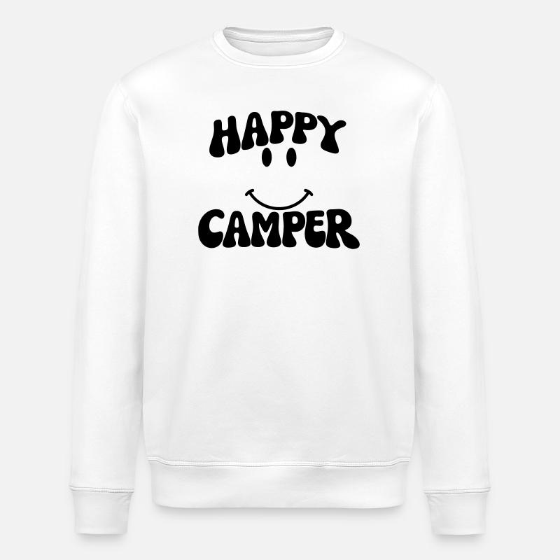 Campeur heureux - Sweat bio ROLLER Stanley/Stella Unisexe - blanc