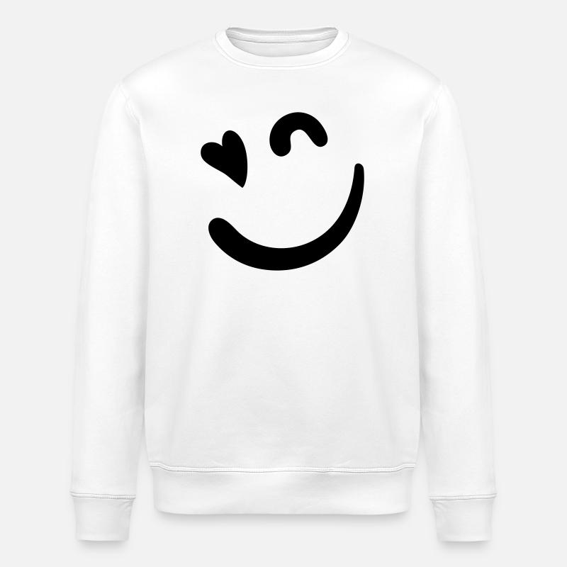 Leuchtfeuer-Logo – Neongrün - Stanley/Stella Unisex Bio-Sweatshirt ROLLER - Weiß