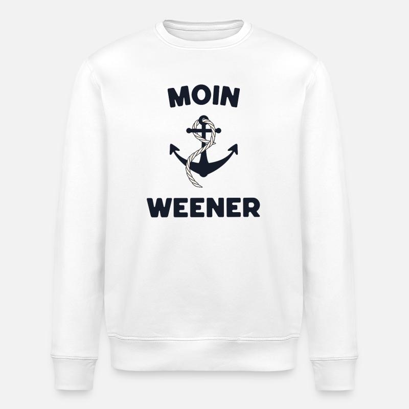 Moin Weener – Conception d’ancres maritimes - Sweat bio ROLLER Stanley/Stella Unisexe - blanc