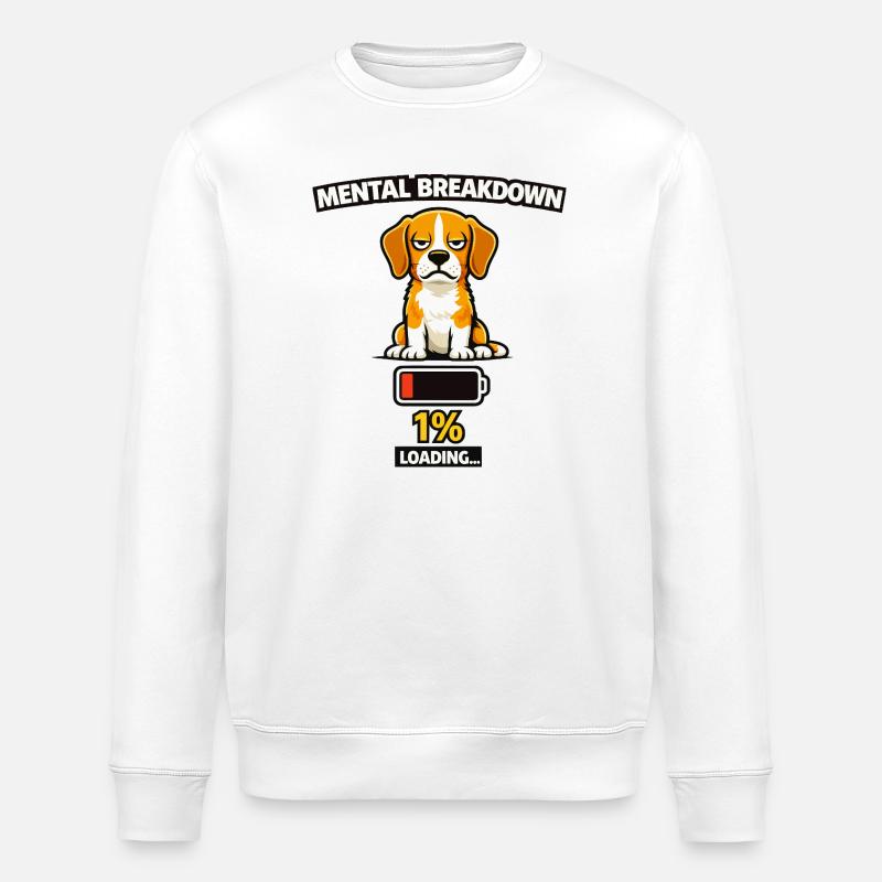 Mentaler Zusammenbruch Beagle Laden - Stanley/Stella Unisex Bio-Sweatshirt ROLLER - Weiß