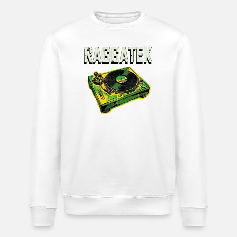Raggatek Turntable Jamaica - Stanley/Stella ROLLER Unisex Organic Sweatshirt - white