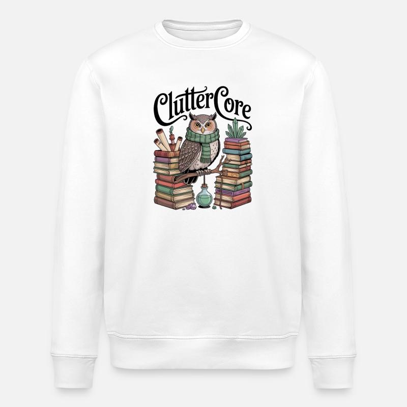 Cluttercore Enthusiast - Stanley/Stella ROLLER Unisex Organic Sweatshirt - white