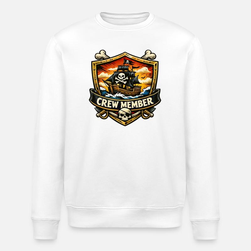 Membre d’équipage d’un navire pirate - Sweat bio ROLLER Stanley/Stella Unisexe - blanc