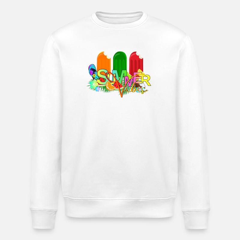 Summer Vibes  - Stanley/Stella Unisex Bio-Sweatshirt ROLLER - Weiß