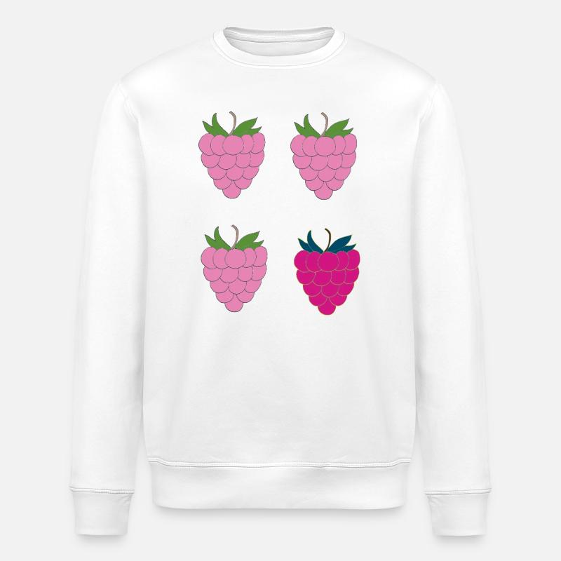Double Raspberry Pop Art - Stanley/Stella ROLLER Unisex Organic Sweatshirt - white
